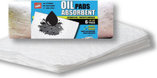 Oil Only Absorbent Pads - for Bilges, Boats, Vehicles and Tools - 6 Pack, White, picture
