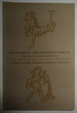 INCUNABULA AND POSTINCUNABULA.. 100TH ANNIVERSARY LUDWIG ROSENTHAL'S ANTIQUARIAT picture