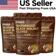 1-5 Packs Holior Wormwood Black Walnut Clove Herbal Supplement 240 Softgels picture