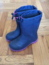 Kamik Snobuster1 Insulated Waterproof Snow Boots Navy Magenta Kids Girls Size 13 picture