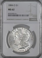 1884-O  $1  MORGAN SILVER DOLLAR  