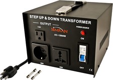 Simran 1000W Step-Up & Down Voltage Converter - Black (AC-1000W) picture