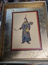 19th-century Chinese court figure watercolor painting (on paper) picture
