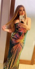 Women's Glitter Sequins Mermaid Evening Dress, Formal, Elegant Sleeveless Gown picture