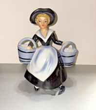 Vintage Glamour China Japan Hand Painted Lady Water Carrier Figurine Baskets picture