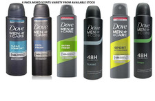 6 PACK Dove Men Body Spray Deodorant (6X150ml, Mix within the available kinds) picture