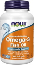 NOW Foods Omega-3 Fish OIl, 1000 mg, 100 Softgels picture