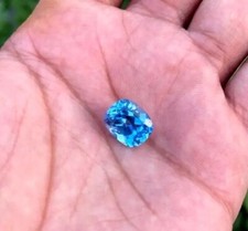 Cushion Cut Santa Maria Blue Aquamarine Natural Certified 9-11 Ct Loose Gemstone picture