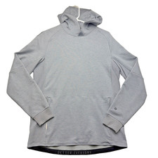 Lululemon Textured Tech Hoodie Sweatshirt Performance Stretch Large Grey Mens picture