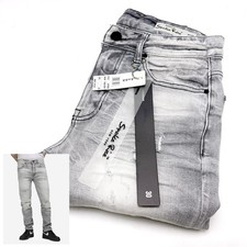 *NEW* Men Smoke Rise Straight Heavy Whisker Effect Jeans RUBIO GREY (JP25508) 👍 picture