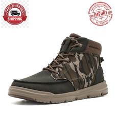 Hey Dude Men's Mossy Oak OBL Bradley II Comfortable Camo Grey - Freeship USA picture