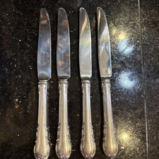 4 Piece Lunt Modern Provencial Sterling Silver Hollow Handle French Knife Set 4 picture