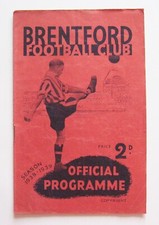 BRENTFORD v LIVERPOOL 1938/1939 *Good Condition Football Programme* picture