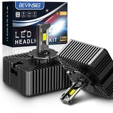 BEVINSEE D5S LED Headlight Bulbs High Low Beam 6000K Bright White Xenon Replace picture