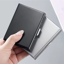 6 Slot Slim Metal Credit Card Holder RFID Blocking Wallet ID Travel Case picture