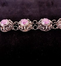 Vintage MEXICAN Sterling Silver And Amethyst Bracelel picture