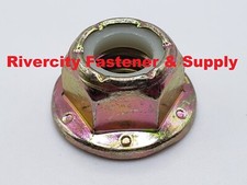 3/8-16 Grade 8 Nylon Insert Flange Lock Nuts 3/8 x 16 Flanged Stop Nut 3/8x16 picture