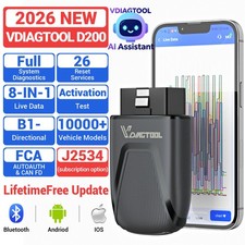 VDIAGTOOL D200 OBD2 Scanner Bluetooth Bidirectional Scan Tool with Free Updates picture