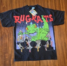 Vintage 1997 Rugrats Nickelodeon Viacom TV Show Single Stitch Youth XL NEW USA  picture