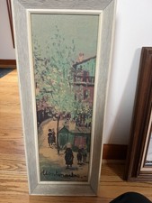 Maurice Utrillo 1950’s limited reproduction Oil On Canvas  Street scene picture