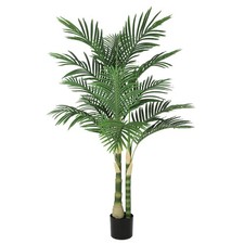 Nafresh 5ft Artificial Golden Cane Palm Tree Double Trunks 60in Indoor Outdoor picture