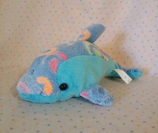 Vintage Wishpets Cody Dolphin Blue Swirl Soft Stuffed Animal Plush Toy picture