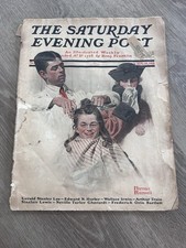 1918 Saturday Evening Post Norman Rockwell First Haircut Aug 10 1918 Original picture