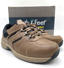 OrthoFeet/BioFit SHREVEPORT Men's NEW Tie-less Sneakers Brown Multiple Sizes picture