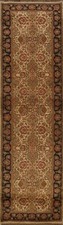 Floral Agra Oriental Runner Rug 3x10 Hand-knotted Wool Indian Carpet for Hallway picture
