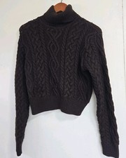 Vintage DKNY Sweater Womens P Cableknit Preppy Academia Twee Comfort Basics picture