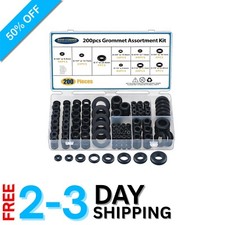 Versatile 200 PCS Rubber Grommet Set - Perfect for Electrical and Plumbing Needs picture
