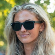 ShadyVEU Super Dark Blackout Migraine Black Soft Frame 80's Retro Sunglasses picture