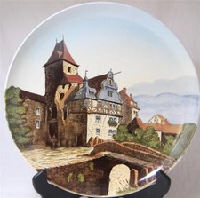 Antique Mettlach Wall Plate/Plaque #1044/94 Handpainted Stadtthor Cochem c.1900 picture