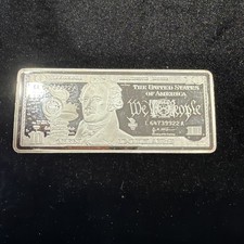 1.5 Troy Oz .999 Fine Silver $10 Banknote Bar picture