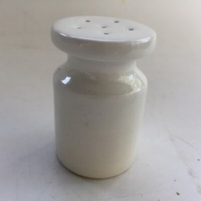Vintage MCM Arabia Finland Kilta Teema Salt Pepper Shaker White Ceramic picture