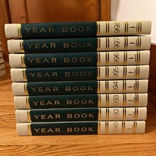 World Book Year Book 1990s Set - 8 Volumes - World History Reference Books picture