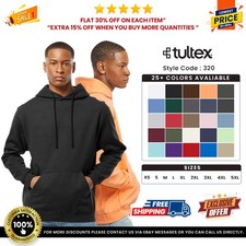 Tultex 320 Unisex Fleece Drop Shoulder Long Sleeve Hooded Sweatshirt picture