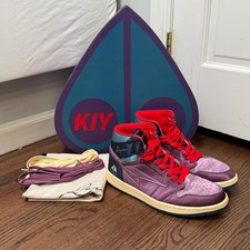 Kool KIY Reves Paris Sport Hi 85 Moose Knuckles Purple Teal Men Size 9 Sneaker picture