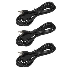 3 pack 6 ft Computer AC Power Cable 16 AWG foot Cord PSU Supply 3 prong picture