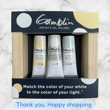 Gamblin White Artist's Oil Colors 3 Set Piece NEW SHIPPING picture