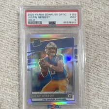 2020 Panini Donruss Optic Rated Rookies Justin Herbert Holo #153 PSA 9 RC picture