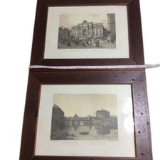 2 Antique Vintage Felix Benoist Deleug Ciceri  Framed Limited Edition Pictures picture