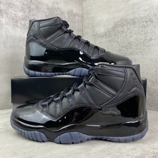  IV7639-001 CDG Air Jordan 11 Triple Black Patent Leather Cushioned Men's Shoes picture