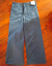 LC Lauren Conrad Women’s Wide-Leg Super High-Rise Cropped Stretch Pants Blue 4 picture