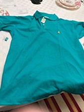 Brooks Brothers Golden Fleece pinpoint Polo mens shirt Medium Bluish Green NWT picture