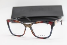 NEW L.A.M.B. LA083 MUL RAINBOW GLITTER AUTHENTIC EYEGLASSES W/CASE 52-17 picture