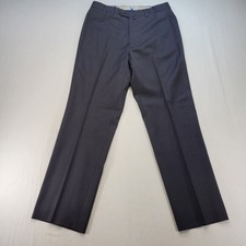 Incotex Dress Pants Mens 32x30 Gray Flat Front Super 100s Wool Made in Italy picture