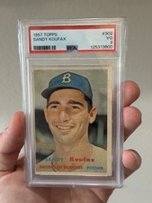 1957 Topps - Scarce Series Sandy Koufax #302 Dodgers PSA 3 picture