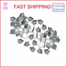 Bueyfolt Adjustable Steel Pilaster Shelf Support Clips -40 Pieces picture