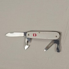 Swiss Army 84mm Knife, Silver Alox Cadet Victorinox 0.2601.26 picture